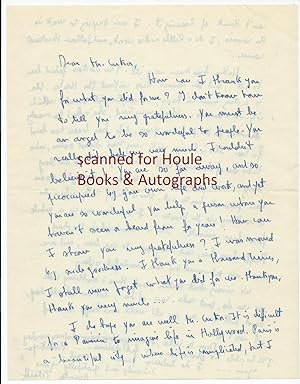 Seller image for Autograph Letter Signed for sale by Houle Rare Books/Autographs/ABAA/PADA