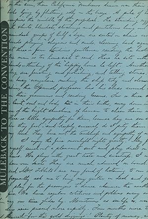 Muleback To The Convention: Letters Of J. Ross Browne, Reporter to the Constitutional Convention ...