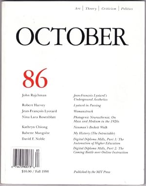 OCTOBER 86: Art/Theory/Criticism/Politics