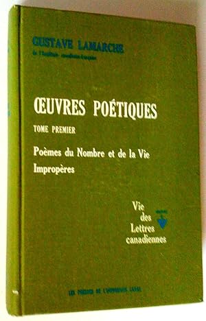 Imagen del vendedor de Oeuvres potiques, tome premier. Pomes du nombre et de la vie. Impropres a la venta por Claudine Bouvier