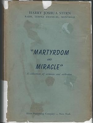 Seller image for Martyrdom and Miracle: A Collection of Sermons and Addresses for sale by Dorley House Books, Inc.