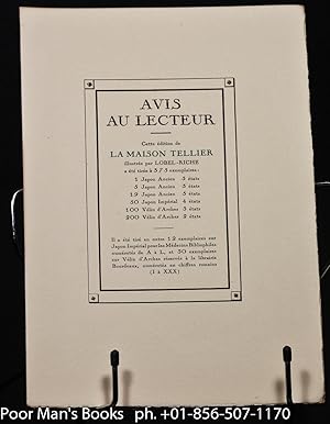 LA MAISON TELLIER [WITH SIGNED ORIGINAL ART] [G] [Lbc]: De Maupassant, Guy