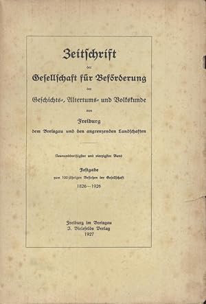 Zeitschrift der Gesellschaft für Beförderung der Geschichts-, Alterthums- und Volkskunde von Frei...