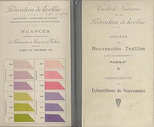 Carte de Nuances de la Soie - Nouveautés. Soieries de Lyon, Rubans de St. Étienne. Printemps 1926...