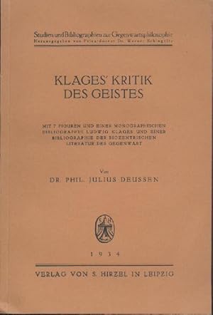 Klages' Kritik des Geistes.