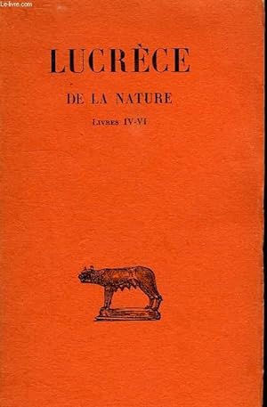 Seller image for DE LA NATURE, TOME I (LIVRES IV-VI) for sale by Le-Livre