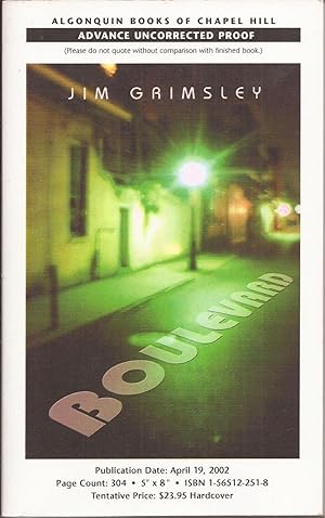 Boulevard (collectible advance uncorrected proof)