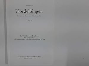 Bericht über neue Ergebnisse der Bauforschung des Landesamtes für Denkmalpflege 1985 - 1988