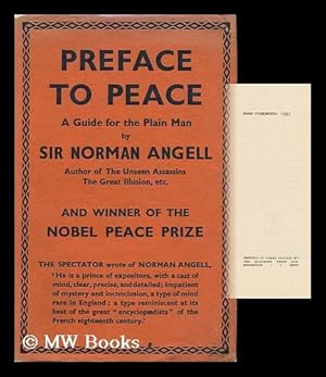 Seller image for Preface to Peace; a Guide for the Plain Man, by Norman Angell for sale by MW Books