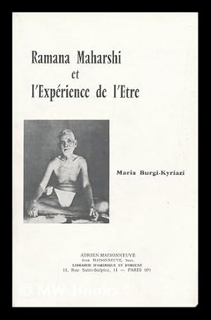 Imagen del vendedor de Ramana Maharshi Et L'Experience De L'Etre / Maria Burgi-Kyriazi a la venta por MW Books