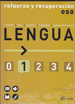 Imagen del vendedor de REFUERZO Y RECUPERACION ESO -LENGUA 1 (Ortografa -lxico- gramtica- comprensin textual (Repaso de conceptos-actividades graduadas-propuesta de autoevaluacin-comprensin e interpretacin de textos y reflexin sobre ellos-solucionario) -nuevo a la venta por CALLE 59  Libros