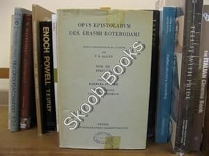 Seller image for Opvs Epistolarvm Des. Erasmi Roterodami: Denvo Recognitvm et Avctvm; Tom XII: Indices for sale by PsychoBabel & Skoob Books