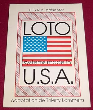 Image du vendeur pour LOTO SYSTEMS MADE IN U.S.A. mis en vente par LE BOUQUINISTE