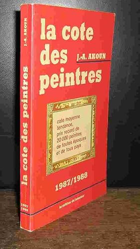 Seller image for LA COTE DES PEINTRES 1987-1988 for sale by Livres 113