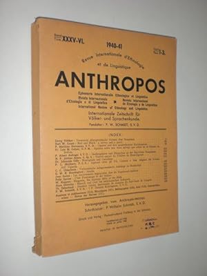 Anthropos. Internationale Zeitschrifte für Völker- und Sprachenkunde. Band XXXV-VI. Mehrsprachig.