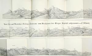 Bild des Verkufers fr Nord st und Westliches Gebirgs Panorama vom Standpuncte des Berges Schckel aufgenommen von C. Schmutz. zum Verkauf von Versandantiquariat Wolfgang Friebes