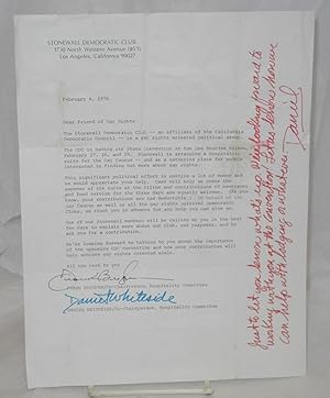 Form letter concerning attendance and fundraising for the CDC Convention; February 4, 1976 [letter]