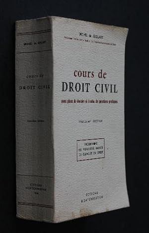 Seller image for Cours de droit civil avec plans de devoir et tudes de questions pratiques for sale by Abraxas-libris