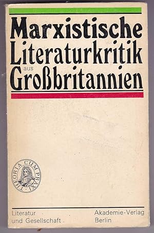 Bild des Verkufers fr Marxistische Literaturkritik aus Grobritannien zum Verkauf von Kultgut