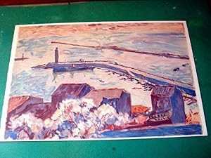 A L'AURORE - Peinture en couleurs de BATTISTA lithographiée en couleurs sur Vélin d'Arches par Cl...