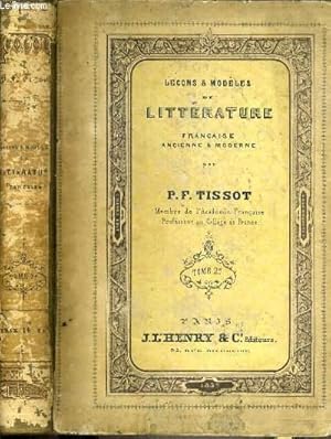 Seller image for LECONS & MODELES DE LITTERATURE FRANCAISE ANCIENNE & MODERNE for sale by Le-Livre