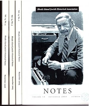 Rhode Island Jewish Historical Society NOTES 2003-2006 Vol 14 1-4 Complete by L Moss, G Goodwin [...