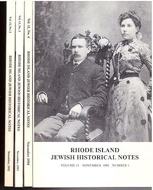 Seller image for Rhode Island Jewish Historical Society NOTES 1991-1994 Vol 11 1-4 Complete by Judith Weiss [Ed.] for sale by Lavendier Books