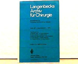 Bild des Verkufers fr Langenbecks Archiv fr klinische Chirurgie. Kongreorgan der Deutschen Gesellschaft fr Chirurgie. Band 327. Kongrebericht. zum Verkauf von Antiquariat Ehbrecht - Preis inkl. MwSt.