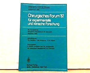 Bild des Verkufers fr Chirurgisches Forum 82 fr Experimentelle und Klinische Forschung: 99. Kongre der Deutschen Gesellschaft fr Chirurgie. zum Verkauf von Antiquariat Ehbrecht - Preis inkl. MwSt.