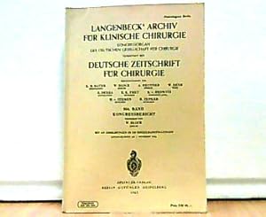 Bild des Verkufers fr Langenbecks Archiv fr Klinische Chirurgie, vereinigt mit Deutsche Zeitschrift fr Chirurgie. Kongressorgan der Deutschen Gesellschaft fr Chirurgie. Band 304. Kongrebericht. zum Verkauf von Antiquariat Ehbrecht - Preis inkl. MwSt.