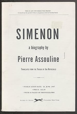 Imagen del vendedor de Simenon: A Biography a la venta por Between the Covers-Rare Books, Inc. ABAA