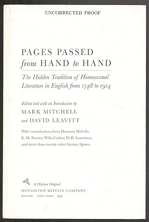 Seller image for Pages Passed From Hand to Hand: The Hidden Tradition of Homosexual Literature in English From 1748 to 1914 for sale by Between the Covers-Rare Books, Inc. ABAA