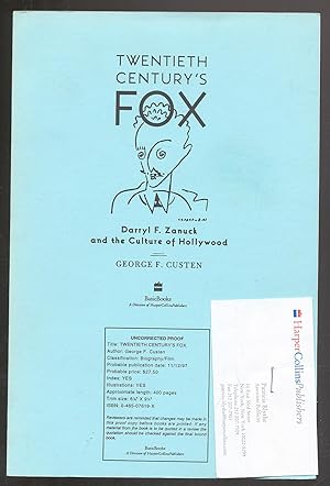 Immagine del venditore per Twentieth Century's Fox: Darryl F. Zanuck and the Culture of Hollywood venduto da Between the Covers-Rare Books, Inc. ABAA