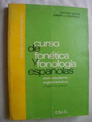 CURSO DE FONÉTICA Y FONOLOGÍA ESPAÑOLAS