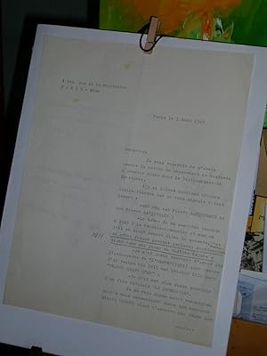 Lettre Dactylo.et Manuscrite à Lo Duca 3 Mars 1949 De Pierre Fresnay