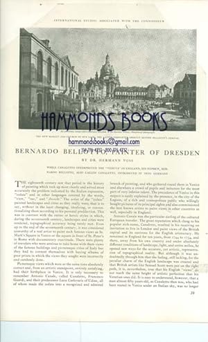 Immagine del venditore per Article: Bernardo Bellotto, Painter of Dresden - While Canaletto Interpreted the "Veduta" in England, His Nephew, Bernardo Bellotto, Also Called Canaletto, Introduced it Into Germany venduto da Hammonds Antiques & Books