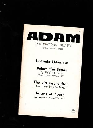 Bild des Verkufers fr Adam International Review. Nos. 391-393. Vol. XXXIX. 1975. A Literary Quarterly in English & French zum Verkauf von SAVERY BOOKS