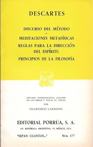 Imagen del vendedor de Discurso del Metodo &tc. spanishz philosophyz. a la venta por Charles Lewis Best Booksellers