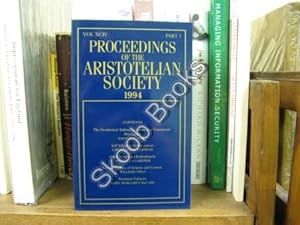 Seller image for Proceedings of the Aristotelian Society; New Series, Vol. XCIV, Part 1, 1994 for sale by PsychoBabel & Skoob Books