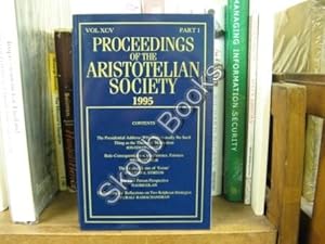 Bild des Verkufers fr Proceedings of the Aristotelian Society; New Series, Vol. XCV, Part 1, 1995 zum Verkauf von PsychoBabel & Skoob Books