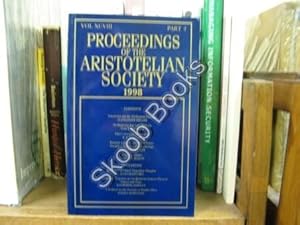 Bild des Verkufers fr Proceedings of the Aristotelian Society; New Series, Vol. XCVIII, Part 2, 1998 zum Verkauf von PsychoBabel & Skoob Books