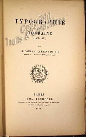 La typographie en Touraine (1467-1830).