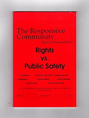 Seller image for The Responsive Community: Rights and Responsibilities / Volume 12, Issue 1 / Winter 2001-02: Rights vs. Public Safety for sale by Singularity Rare & Fine