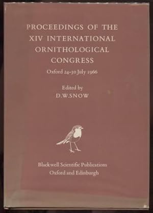 Proceedings of the XVI International Ornithological Congress. Oxford 24-30, July 1966