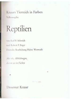 Bild des Verkufers fr Reptilien zum Verkauf von Allguer Online Antiquariat