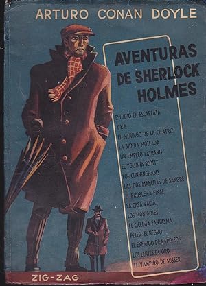 AVENTURAS DE SHERLOCK HOLMES ( Biblioteca de Novelistas Colección Universal) Estudio en Escarlata...