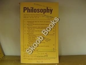 Immagine del venditore per Philosophy: The Journal of the Royal Institute of Philosophy: Vol. XLVI, No. 176, April 1971 venduto da PsychoBabel & Skoob Books