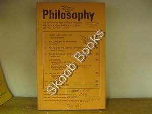 Seller image for Philosophy: The Journal of the Royal Institute of Philosophy: Vol. XLVI, No. 177, July 1971 for sale by PsychoBabel & Skoob Books