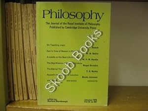 Image du vendeur pour Philosophy: The Journal of the Royal Institute of Philosophy: Vol. 54, No. 207, pp 1-144, January 1979 mis en vente par PsychoBabel & Skoob Books