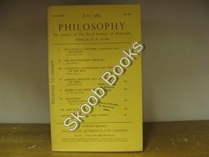 Immagine del venditore per Philosophy: The Journal of the Royal Institute of Philosophy: Vol. XXXIX, No. 149, July 1964 venduto da PsychoBabel & Skoob Books